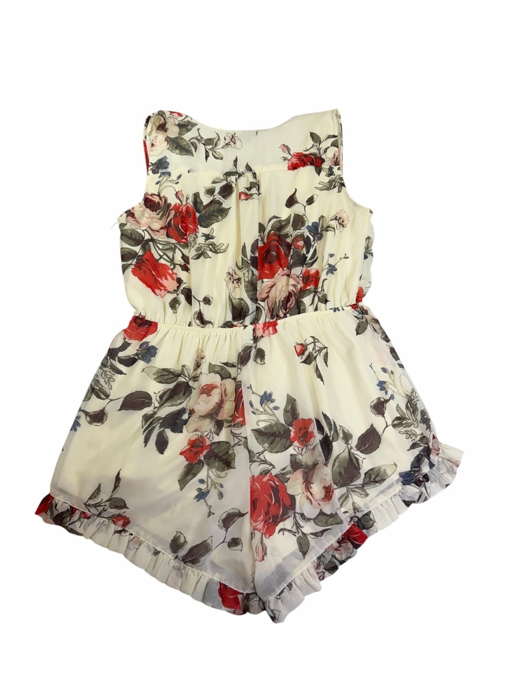 J for Justify Cream Floral Romper with Rose Print - Picture 4 of 4